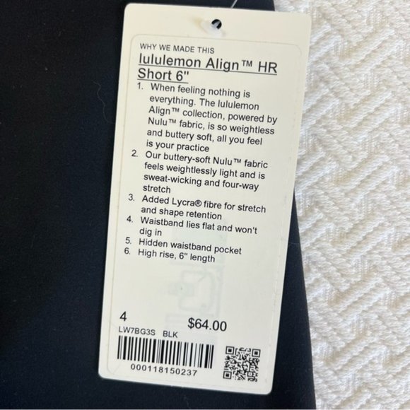 NWT Lululemon Align 6" Short, Size 4 - Picture 9 of 16